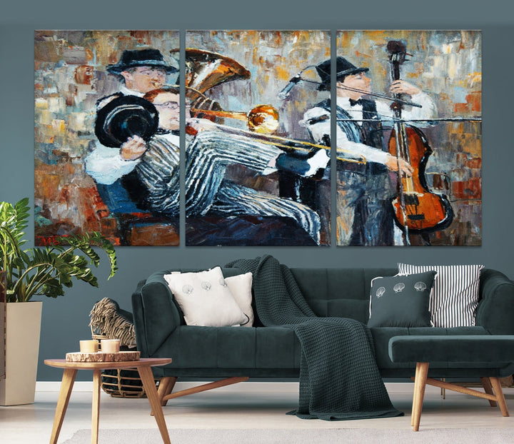 Arte de pared de músicos de los viejos tiempos Lienzo