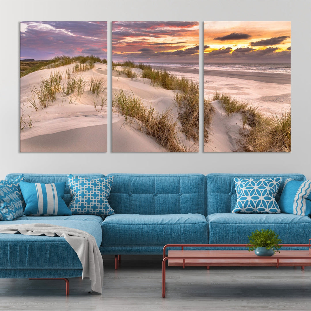 Sunrise On The Beach Wall Art Canvas Print