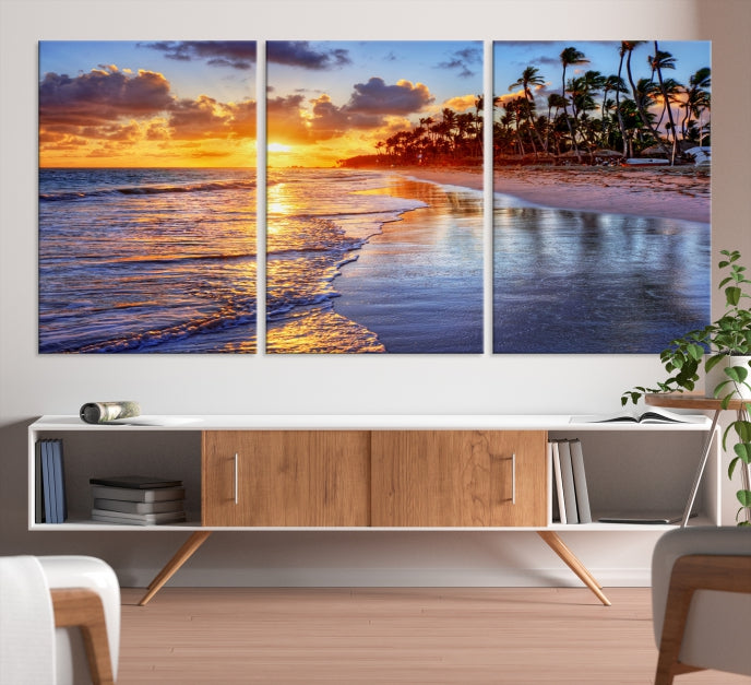 Lienzo decorativo para pared grande con playa tropical y océano de Hawái