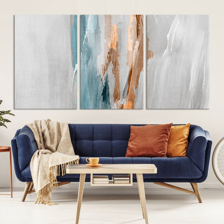 Abstract Wall Art Vertical Color Lines Canvas Print