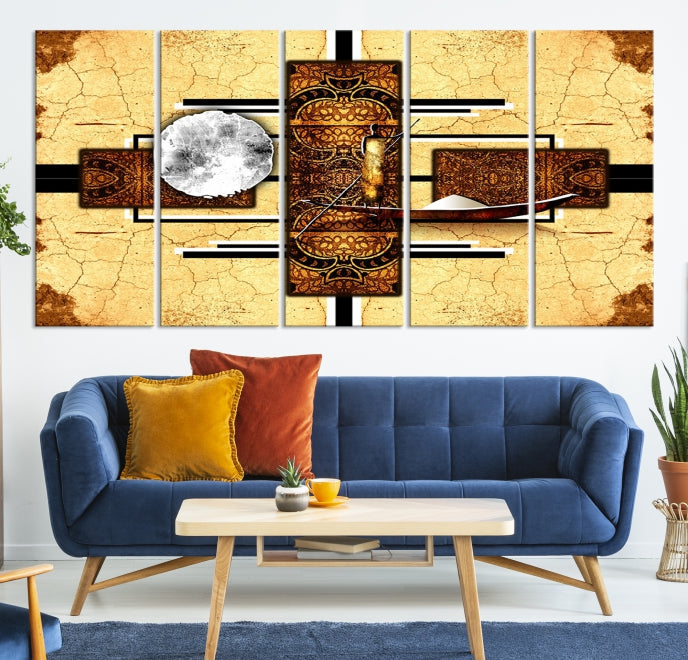 African Style Abstract Wall Art Canvas Print