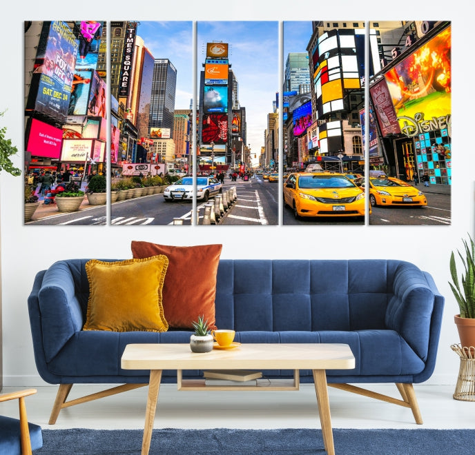 Taxi jaune de New York et de Manhattan Impression sur toile