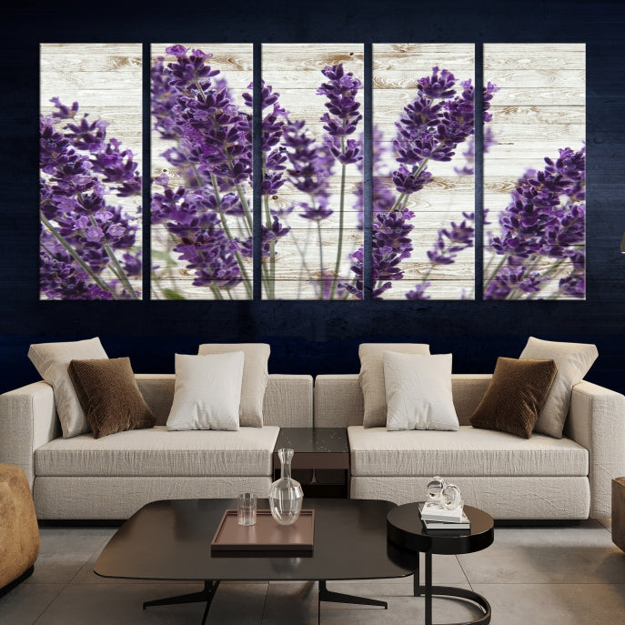 Lavender Wall Art Purple Flower Canvas Print