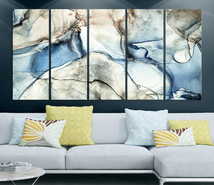 Marble Fluid Effect Wall Art Abstract Canvas Wall Art Print