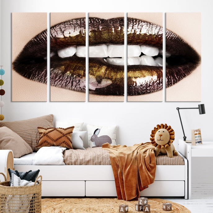 Arte de lienzo de labios grandes Impresión de arte de pared de labios
