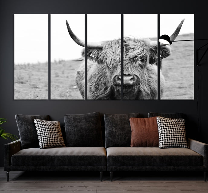 Newfoundland Cow Art Wall Art Canvas Print