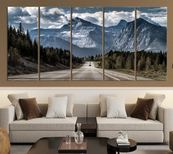 Espectacular Parque Nacional Glaciar, Arte de pared extra grande, Impresión de lienzo de arte de pared enmarcado, Arte de pared de paisaje, Listo para colgar, Decoración de sala de estar
