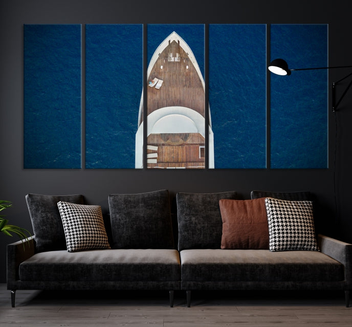Boat on the Sea Wall Art Canvas Print