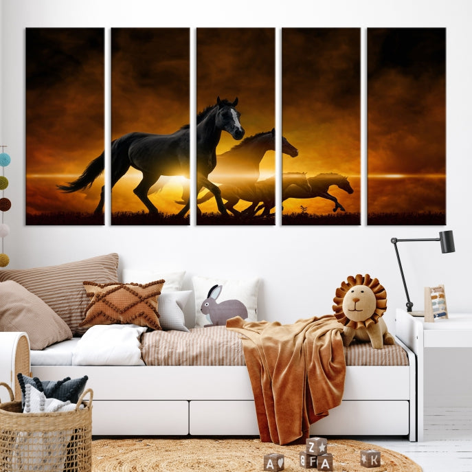 Horse Wall Art Multi Panel Animal Canvas Print