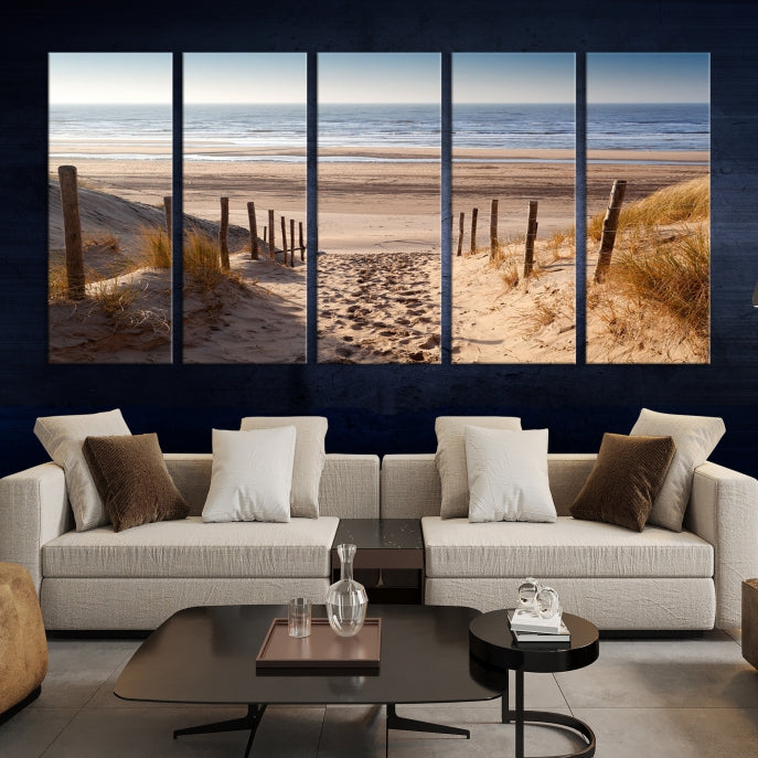 Pathway to Beach Wall Art Ocean Landscape Canvas Print