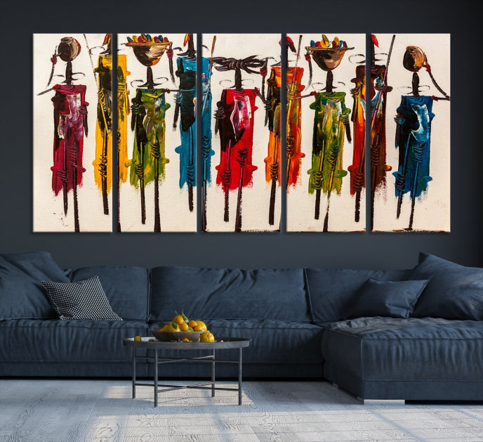 Art mural abstrait de femmes africaines Impression sur toile