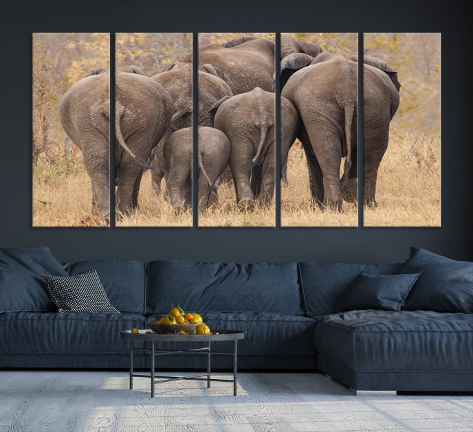 Art mural d’éléphant sauvage Impression sur toile