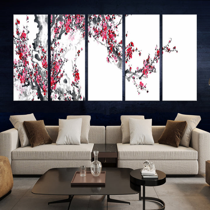 Cherry Blossoms Canvas Wall Art Floral Wall Cherry Blossom Flower Art Print