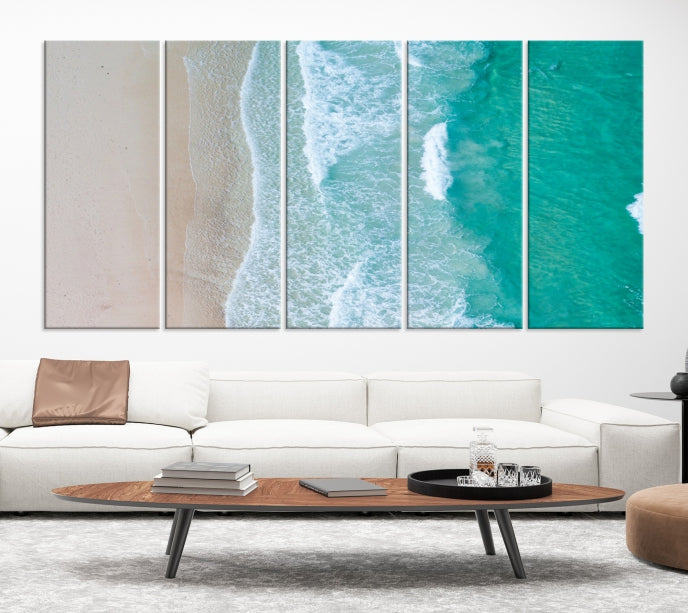 Arte de pared aérea del océano Lienzo
