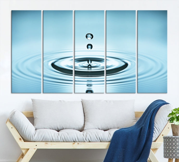 Lienzo decorativo para pared con gotas de agua grandes