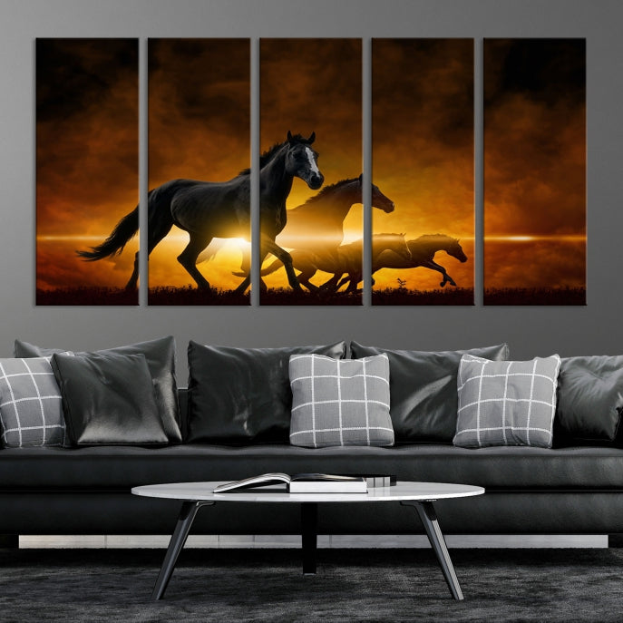 Horse Wall Art Multi Panel Animal Canvas Print