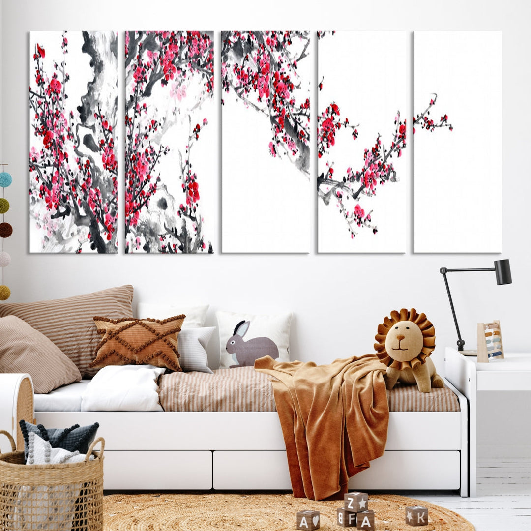 Fleurs de cerisier toile mur Art Floral mur fleur de cerisier fleur Art Print