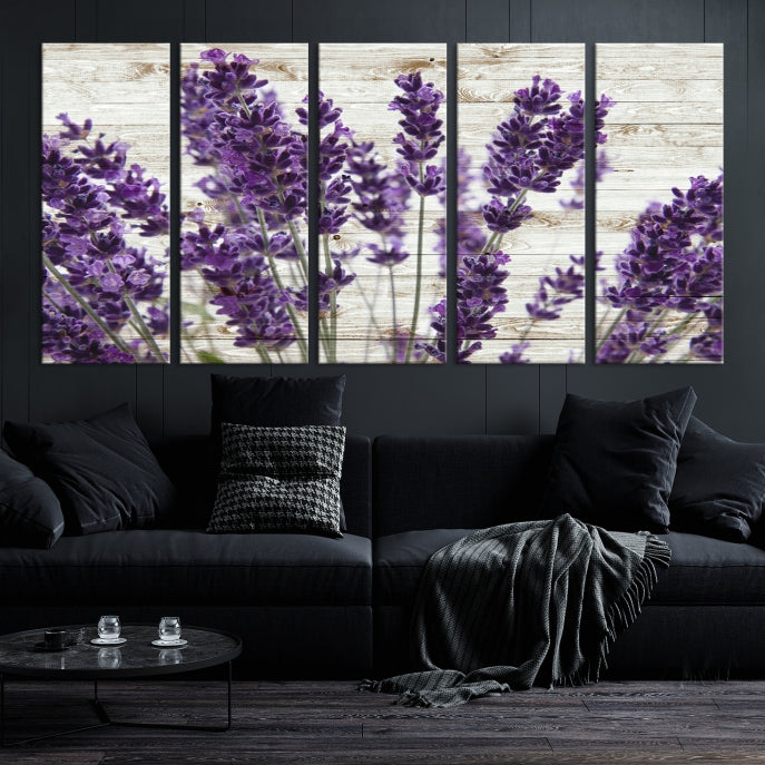 Lavender Wall Art Purple Flower Canvas Print