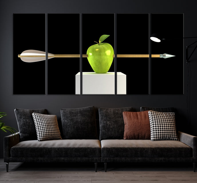 Apple and Arrow Wall Art Apple Illustr Canvas Print