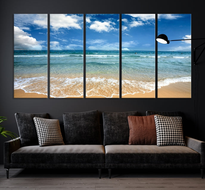 Sea View From the Beach Canvas Print