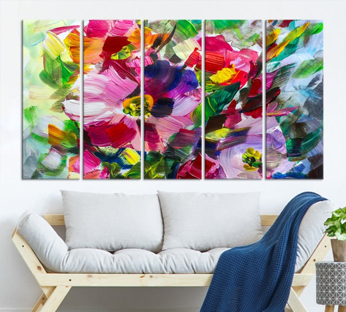Oil Flower Abstract Canvas Print