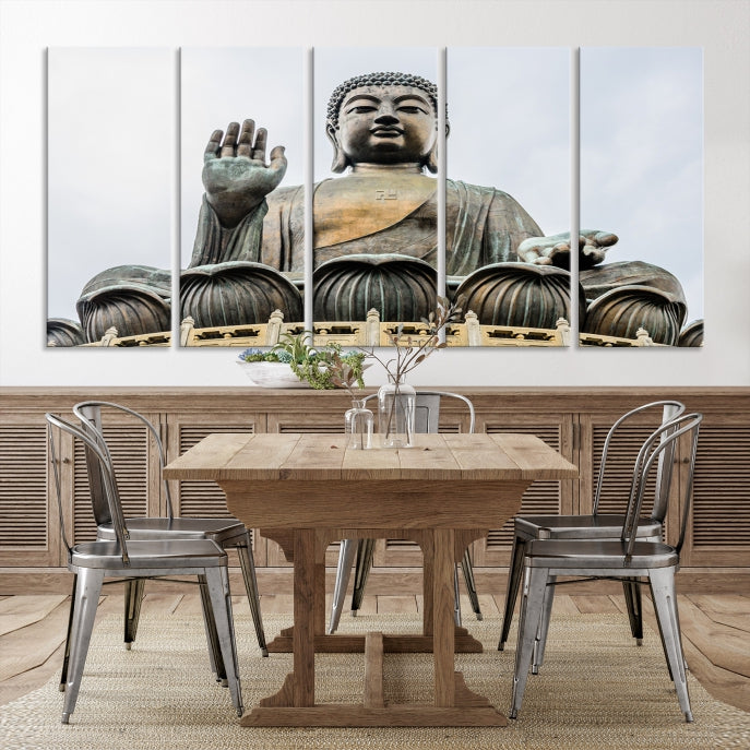 Impression sur toile d’art mural de statue de Bouddha