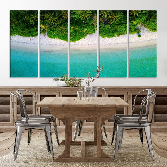 Forest and Aerial Ocean Wall Art Canvas Print