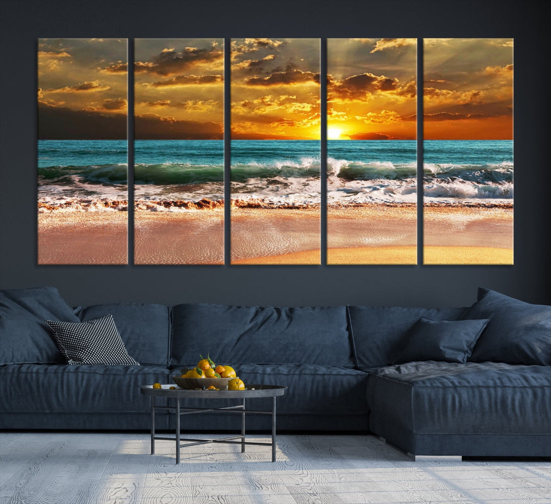 Great Sunset Landscape Wall Art Canvas Print