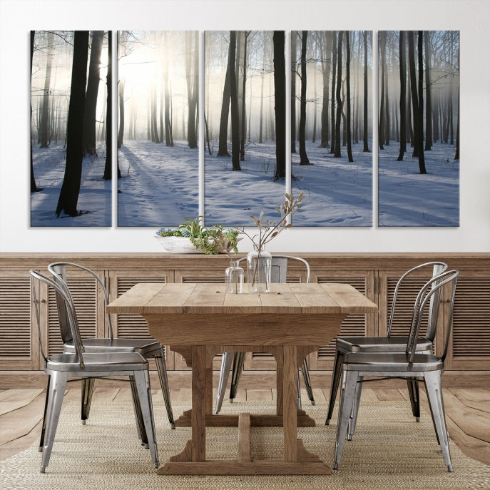 Night Forest Wall Art Canvas Print