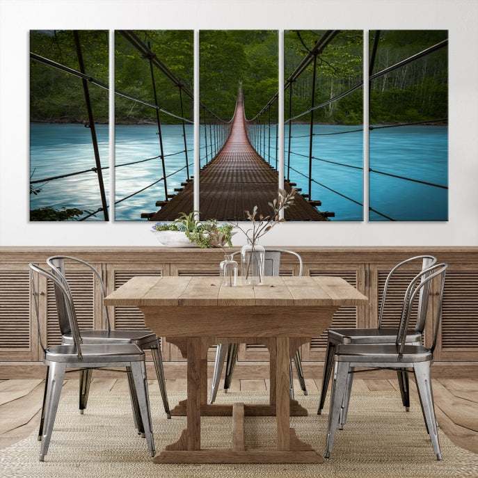 Forest Landscape From the Bridge on Sea Canvas Print