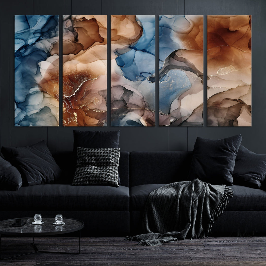 Colorful Abstract Clouds Canvas Wall Art Print