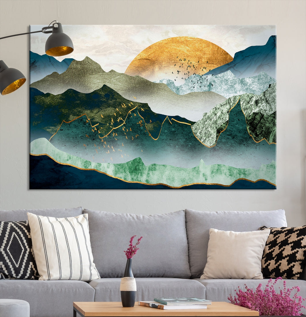 Acclamations lever du soleil peinture abstraite toile Art impression paysage abstrait Art mural