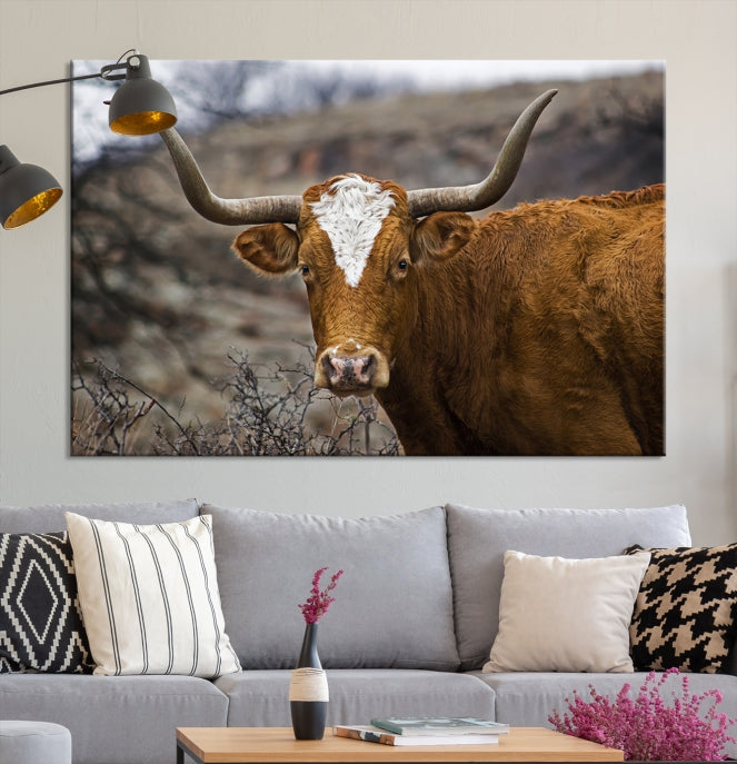 Big Cow Animal Wall Art Canvas Print