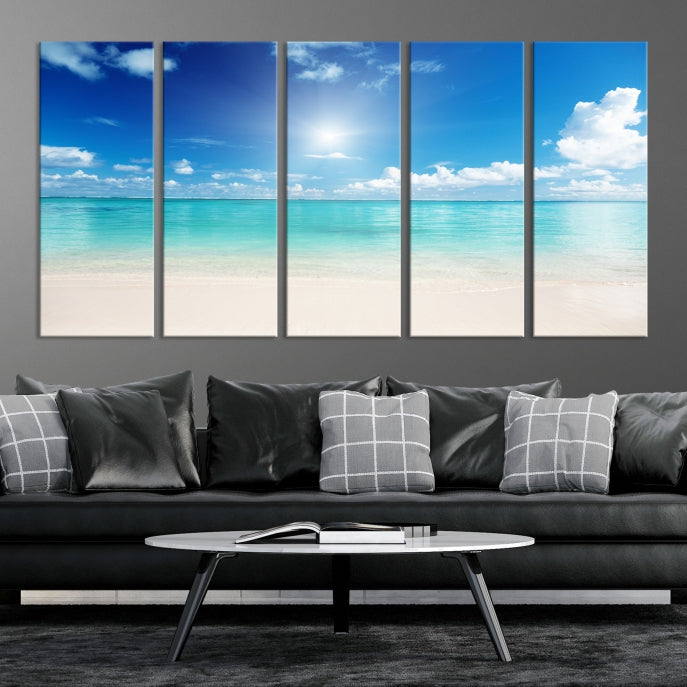 Sunrise in Morning and Sea View Canvas Print