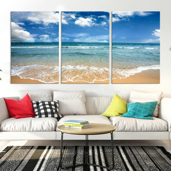 Sea View From the Beach Canvas Print