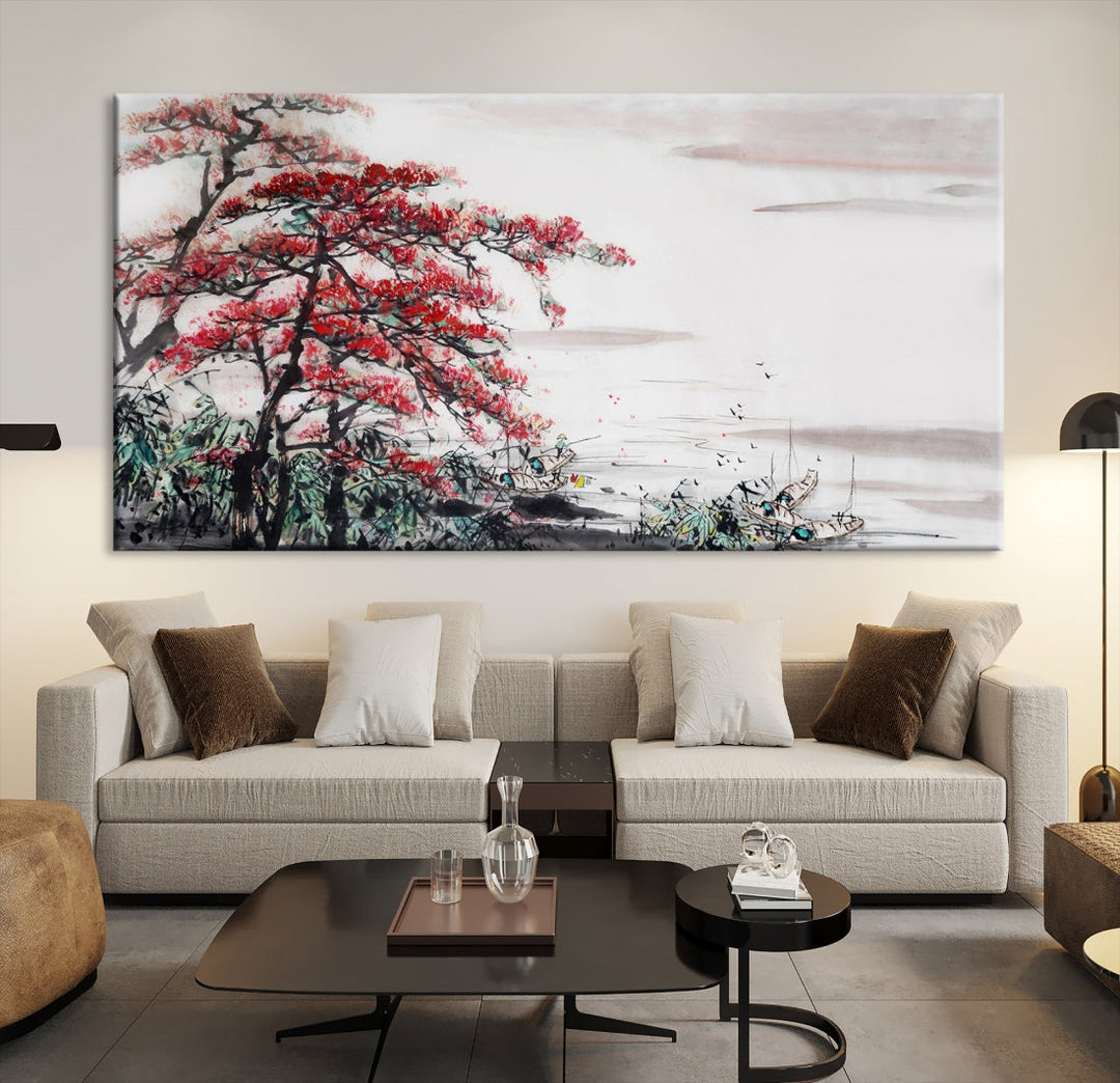 Cherry Blossom Art Painting Canvas Wall Art