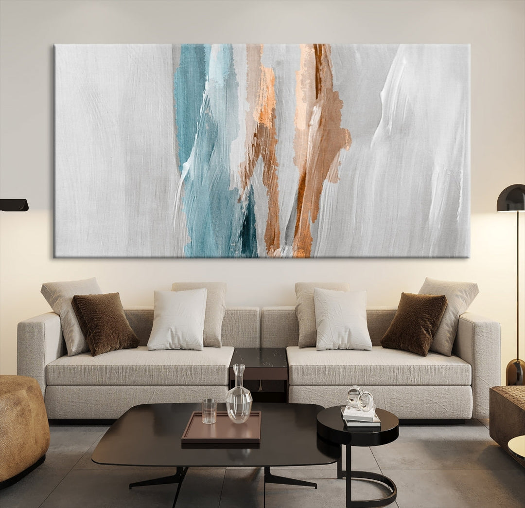 Abstract Wall Art Vertical Color Lines Canvas Print