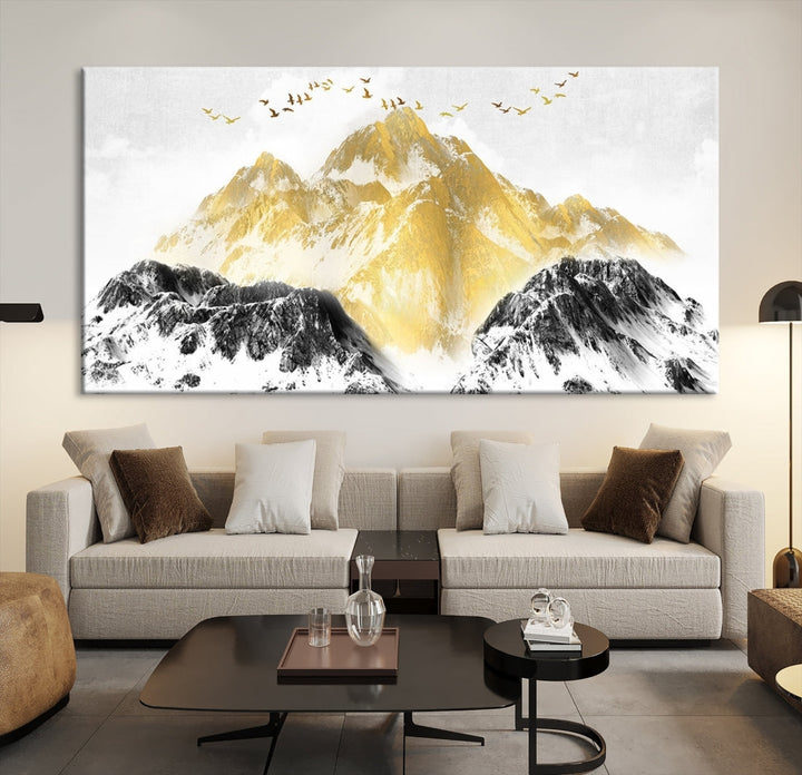 Arte abstracto de la pared de la montaña Lienzo