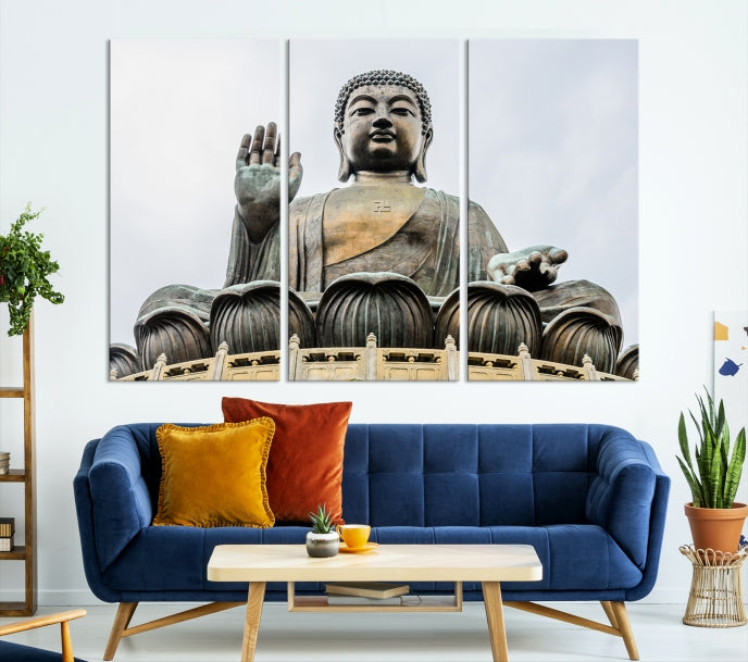 Buddha Statue Wall Art Canvas Print