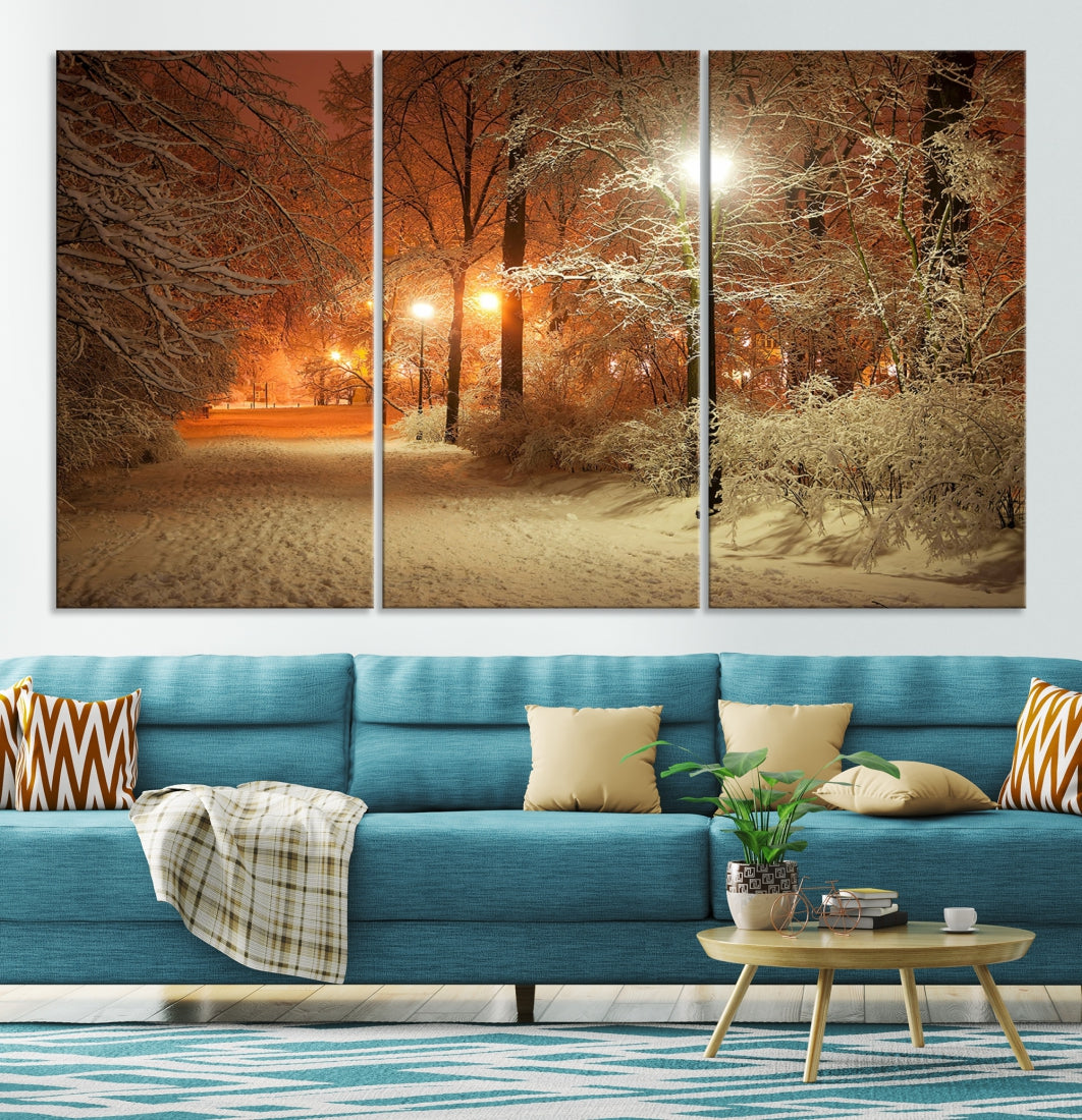 Winter and Park Wall Art Canvas Print