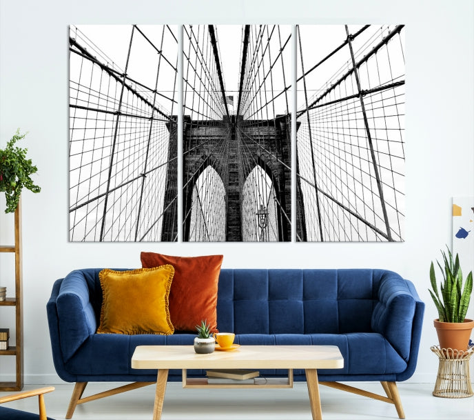 Art mural du pont de Brooklyn Impression sur toile