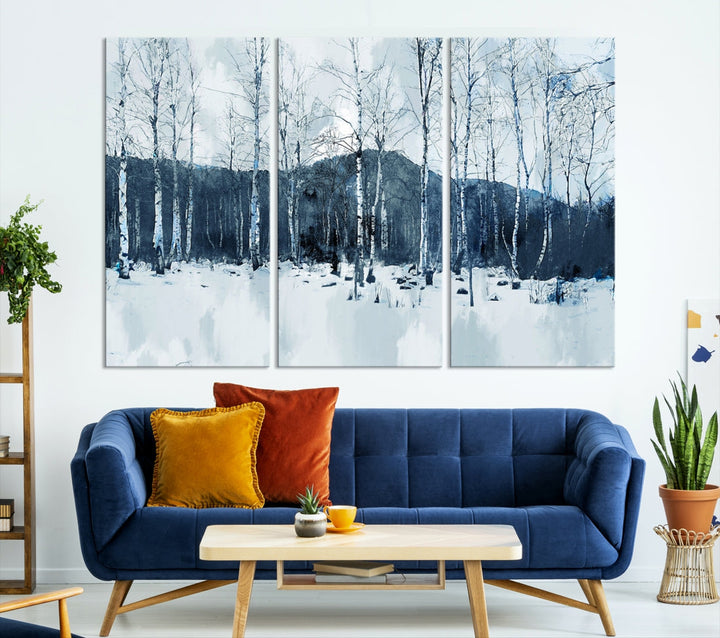 Breathtaking Winter Forest Canvas Art Print Multi Panel Forest Art Winter Photograph Art