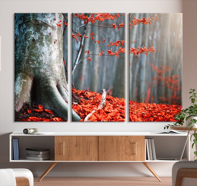 Autumn Forest Wall Art Landscape Canvas Print