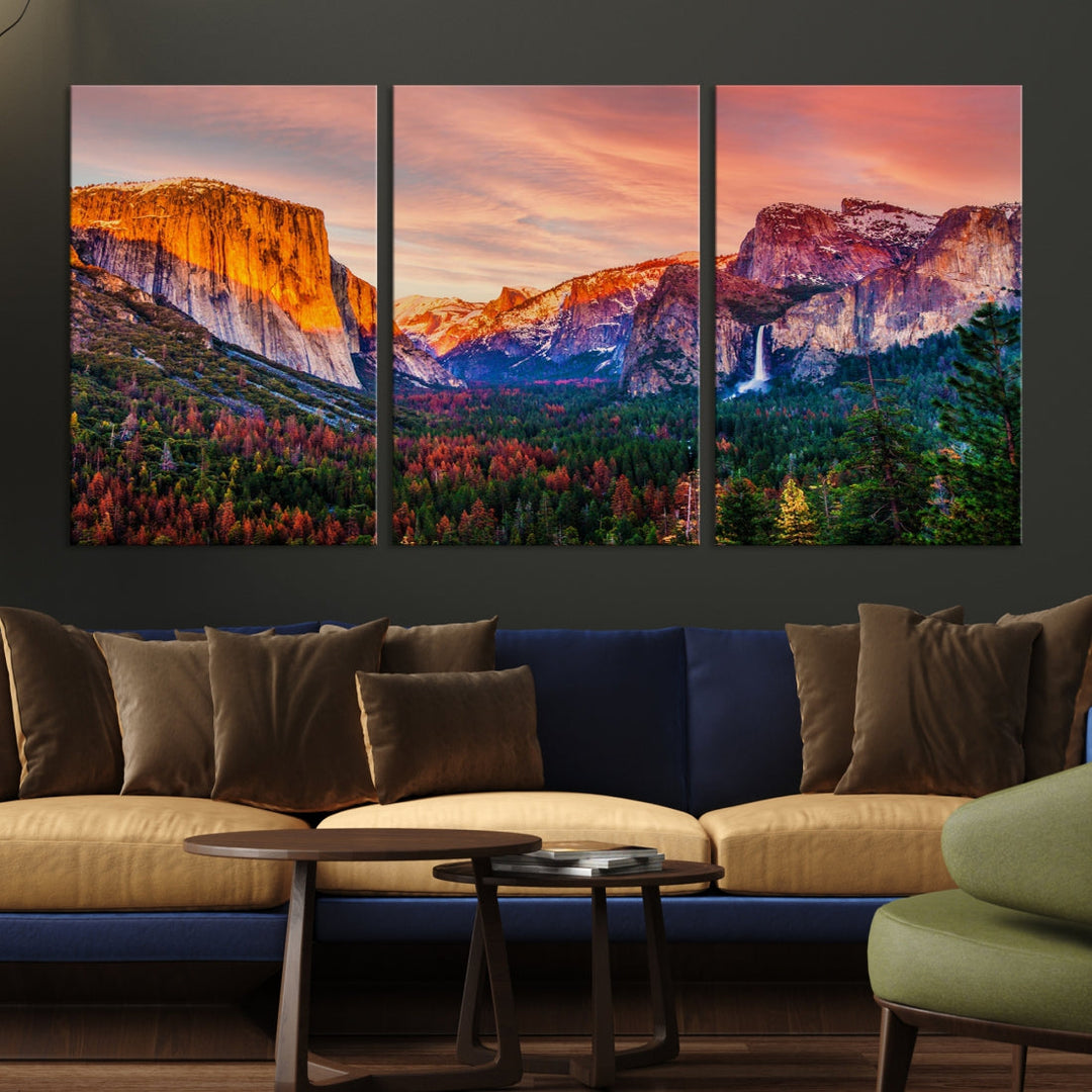 Impression sur toile murale du parc national El Capitan Yosemite