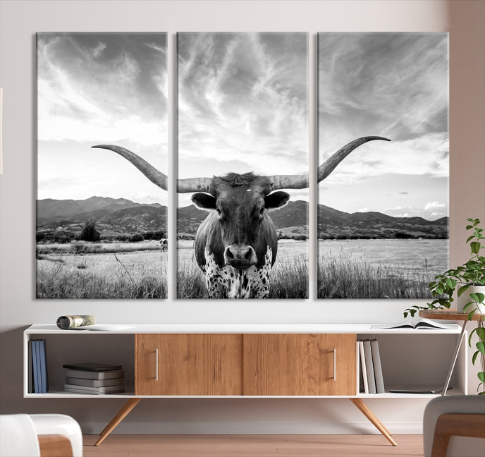 Longhorn de vache Wall Art Toile Imprimer Ferme Wall Art Texas longhorn wall art