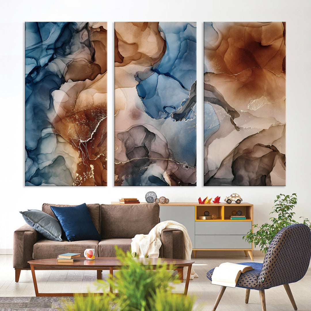 Colorful Abstract Clouds Canvas Wall Art Print