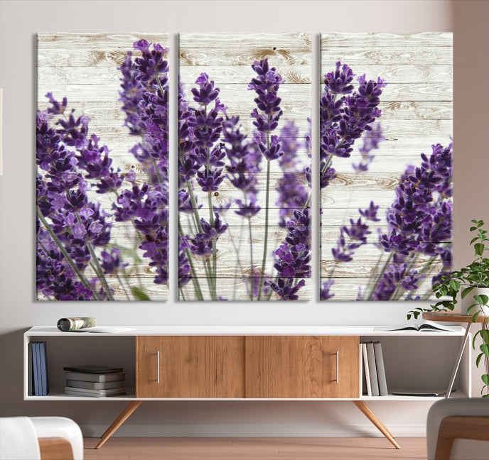 Large Lavender Wall Art Purple Flower Canvas Print