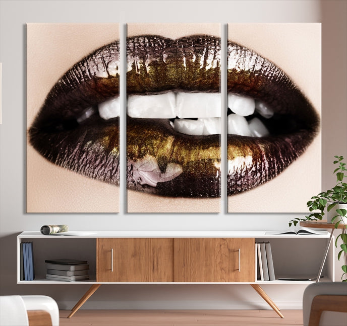 Arte de lienzo de labios grandes Impresión de arte de pared de labios