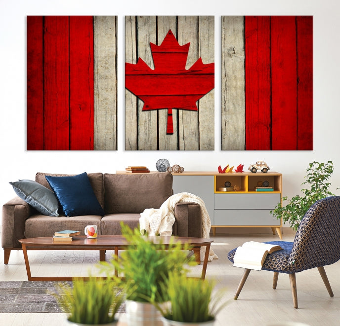 Art mural Drapeau du Canada Impression sur toile
