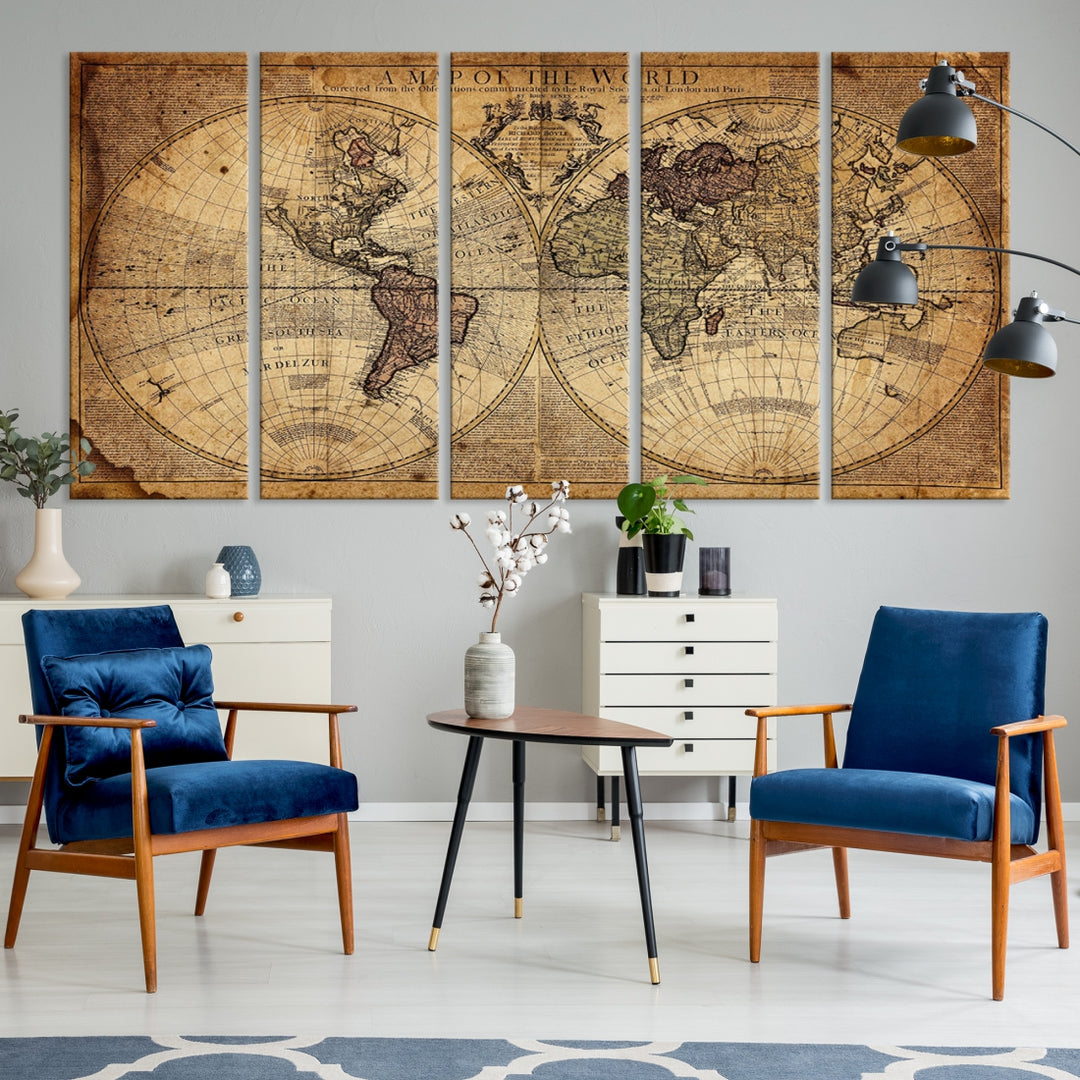 Antique World Map Atlas